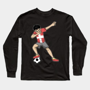 Soccer Denmark Soccer Player Boys Long Sleeve T-Shirt